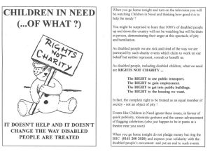   Flyer: Children In Need protest – 1993