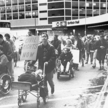   1994 Leeds Train Station Sensory Garden Protest