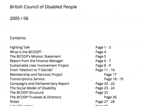   British Council of Disabled People Annual Review 2005 / 2006