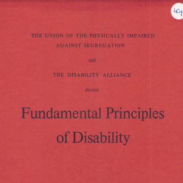   Fundamental Principles of Disability, Union of the Physically Impaired Against Segregation