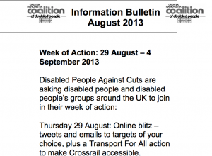   GMCDP Information Bulletin August 2013, Greater Manchester Coalition of Disabled People