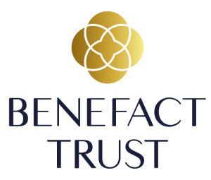 The Benefact Trust logo, showing a golden flower graphic