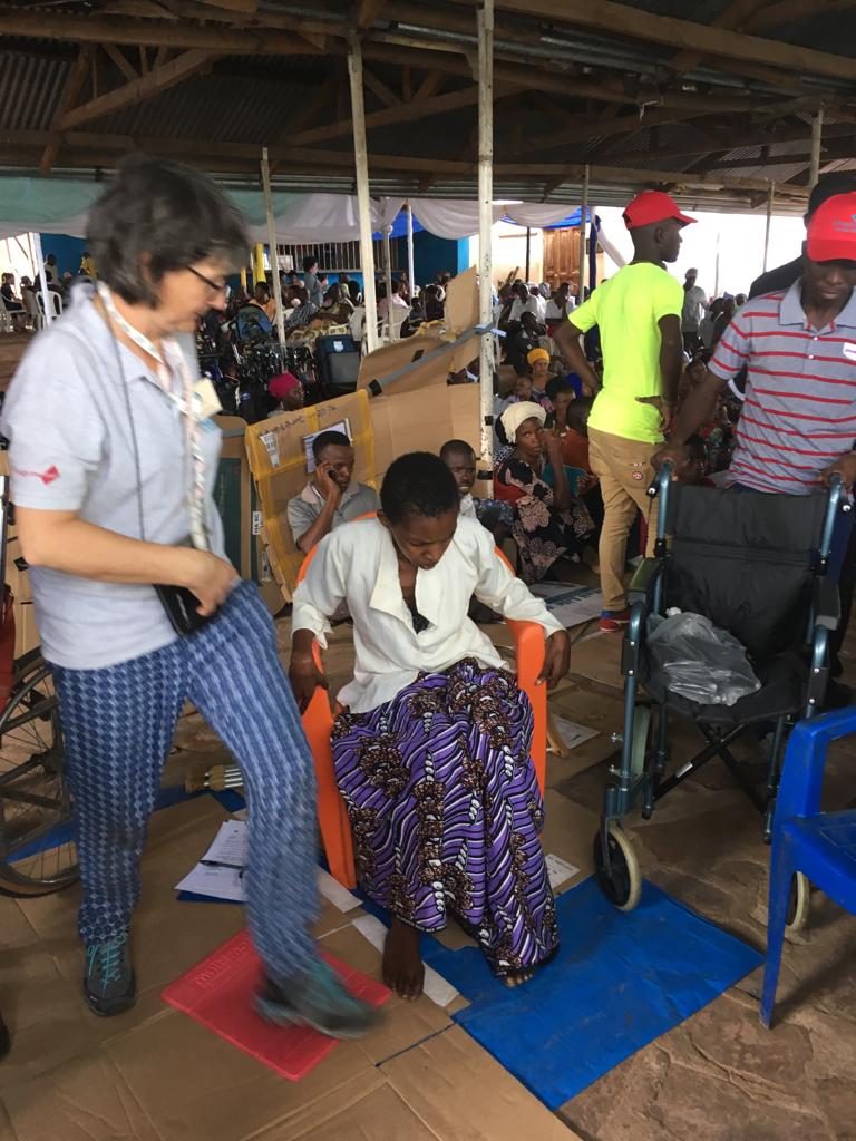 Magdalena has muscle wastage and is very weak. She was delighted to receive a wheelchair and an audio Bible.