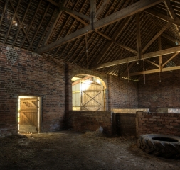 Traditional brick built hay barn.