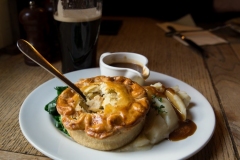 Pie with gravy