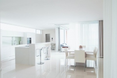Modern kitchen and dining area
