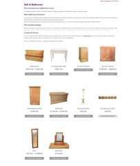 Hall and Bathroom Product page on R Froud Pine Furniture Website