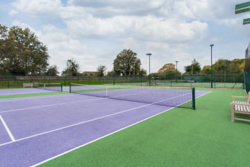 A tennis court at the Harbour Way Country Club